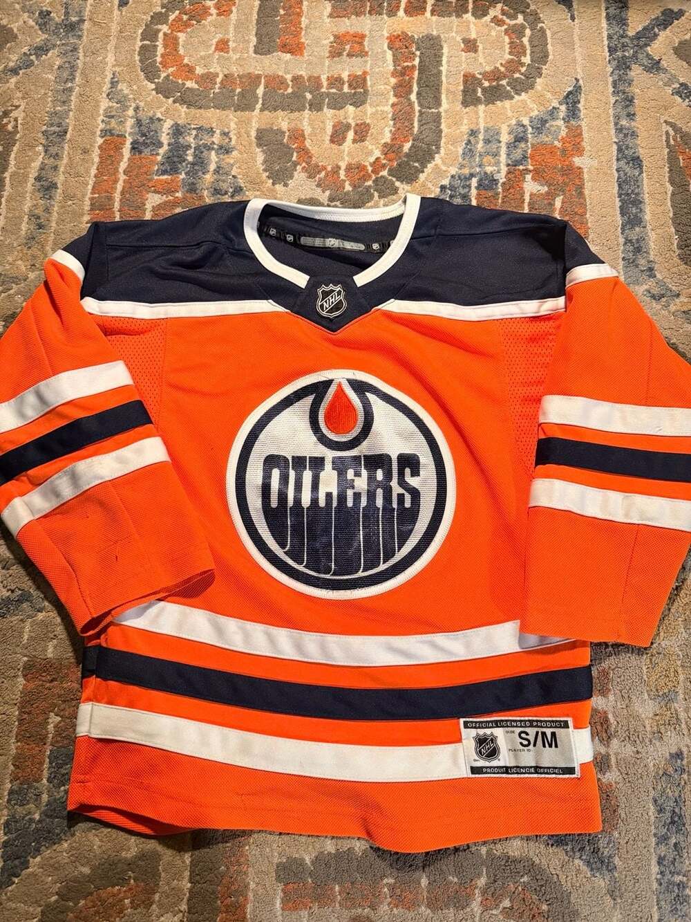 Edmonton Oilers NHL Official Licensed Youth Fanatics Replica Jersey - Orange siz